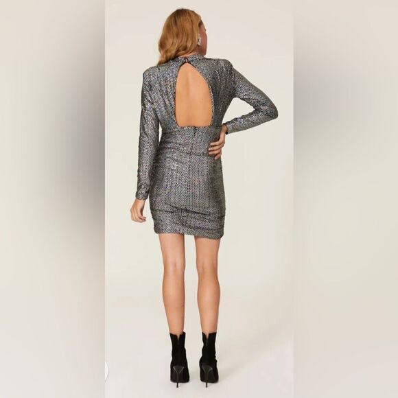 Alexia Admor Rainbow Sequin Dress Size 10 - Picture 3 of 8